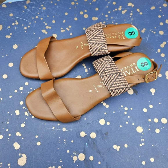 Italian Shoe  Markers Brown Women's Sandals Size 8 - Picture 7 of 16